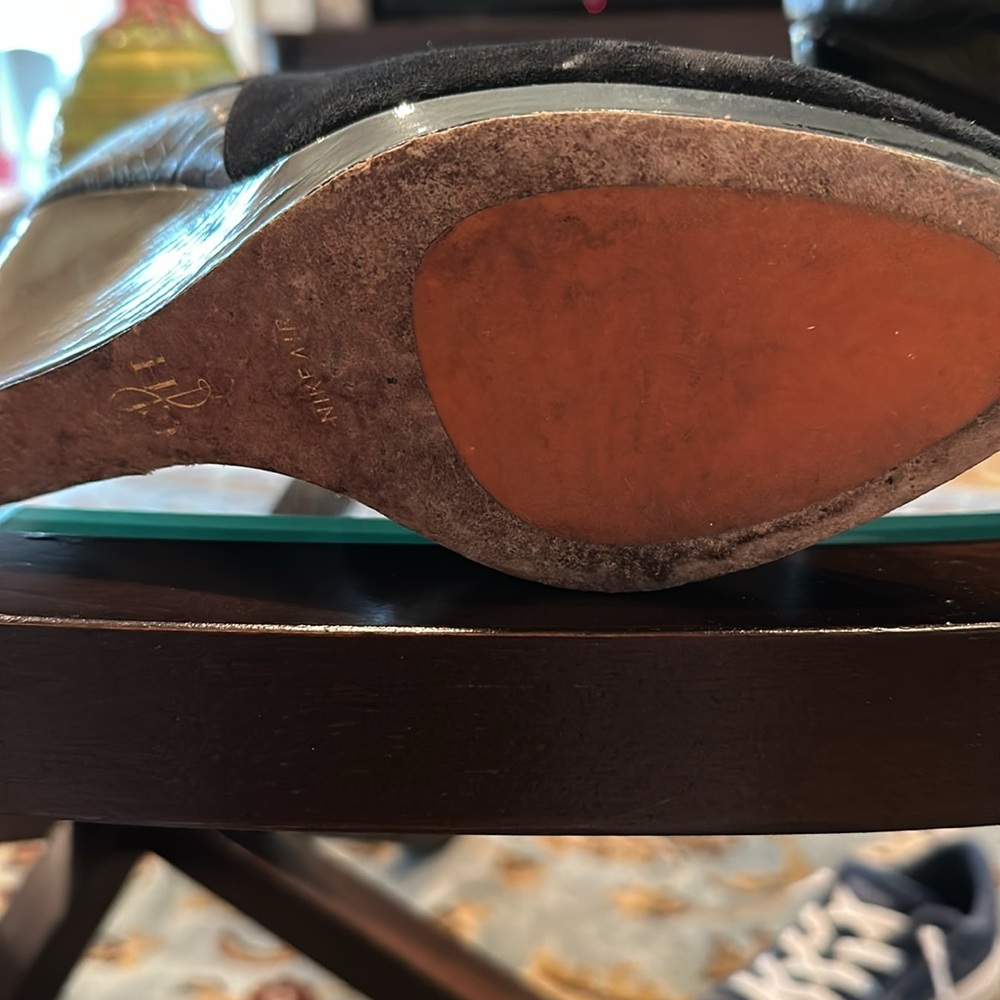 Cole Haan Black Suede 
and Leather Ankle Boots - Picture 4 of 5